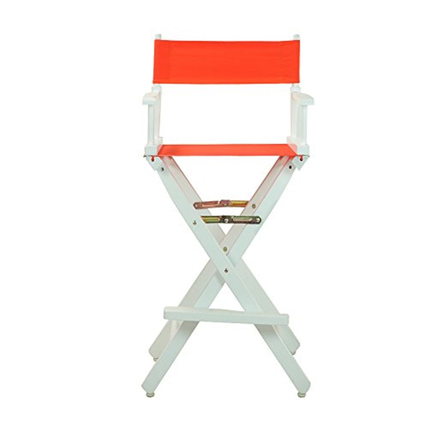 White Wood 21" Director's Chair with Foldable Design