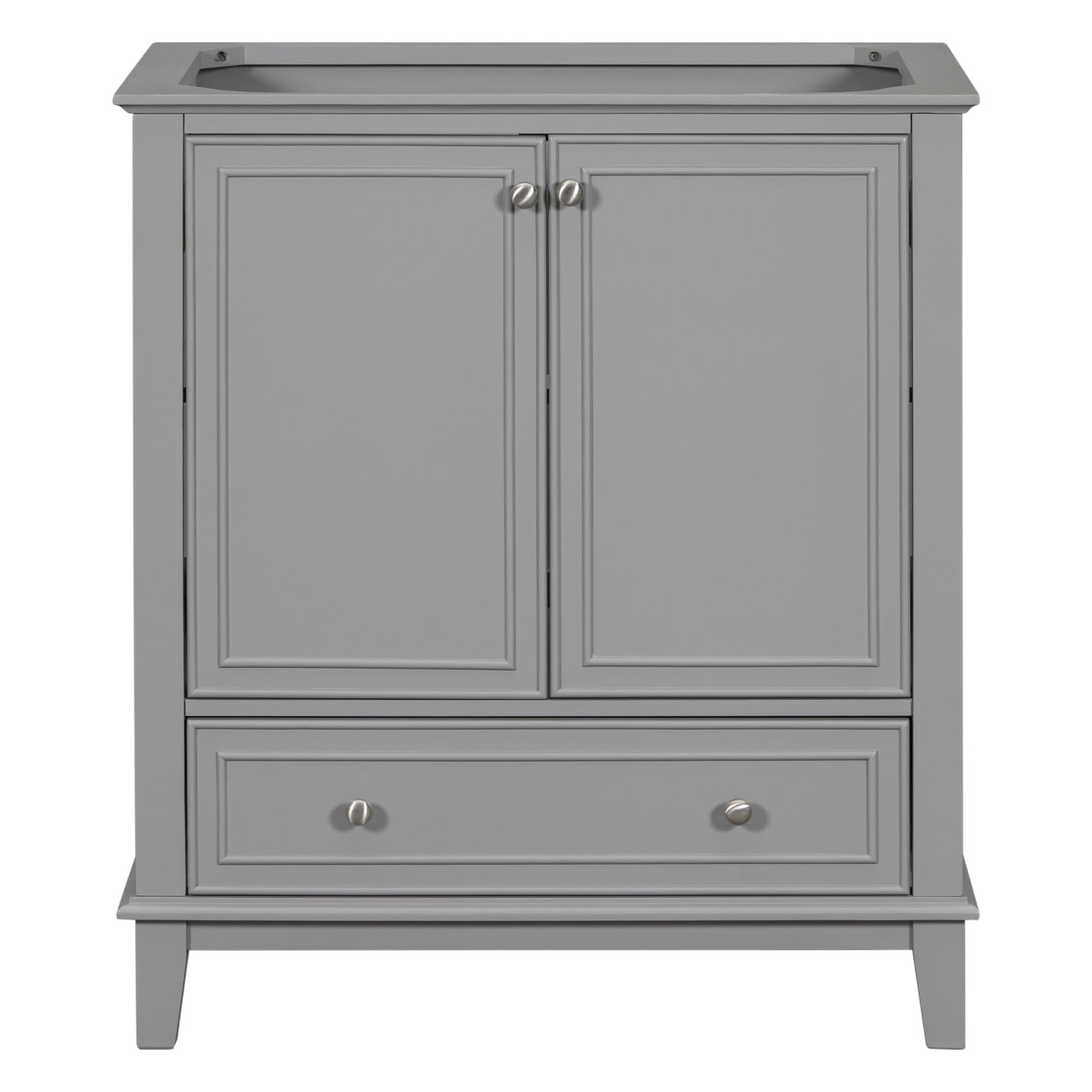 30" Gray Freestanding Bathroom Vanity Base with Drawer