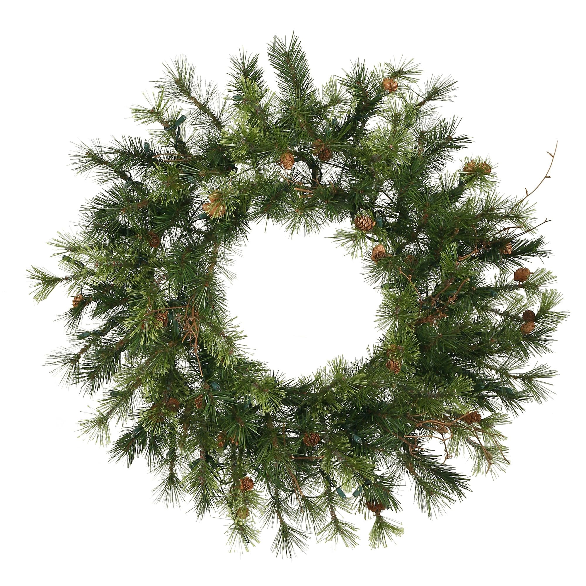 30" Festive Grapevine Mixed Country Pine Christmas Wreath