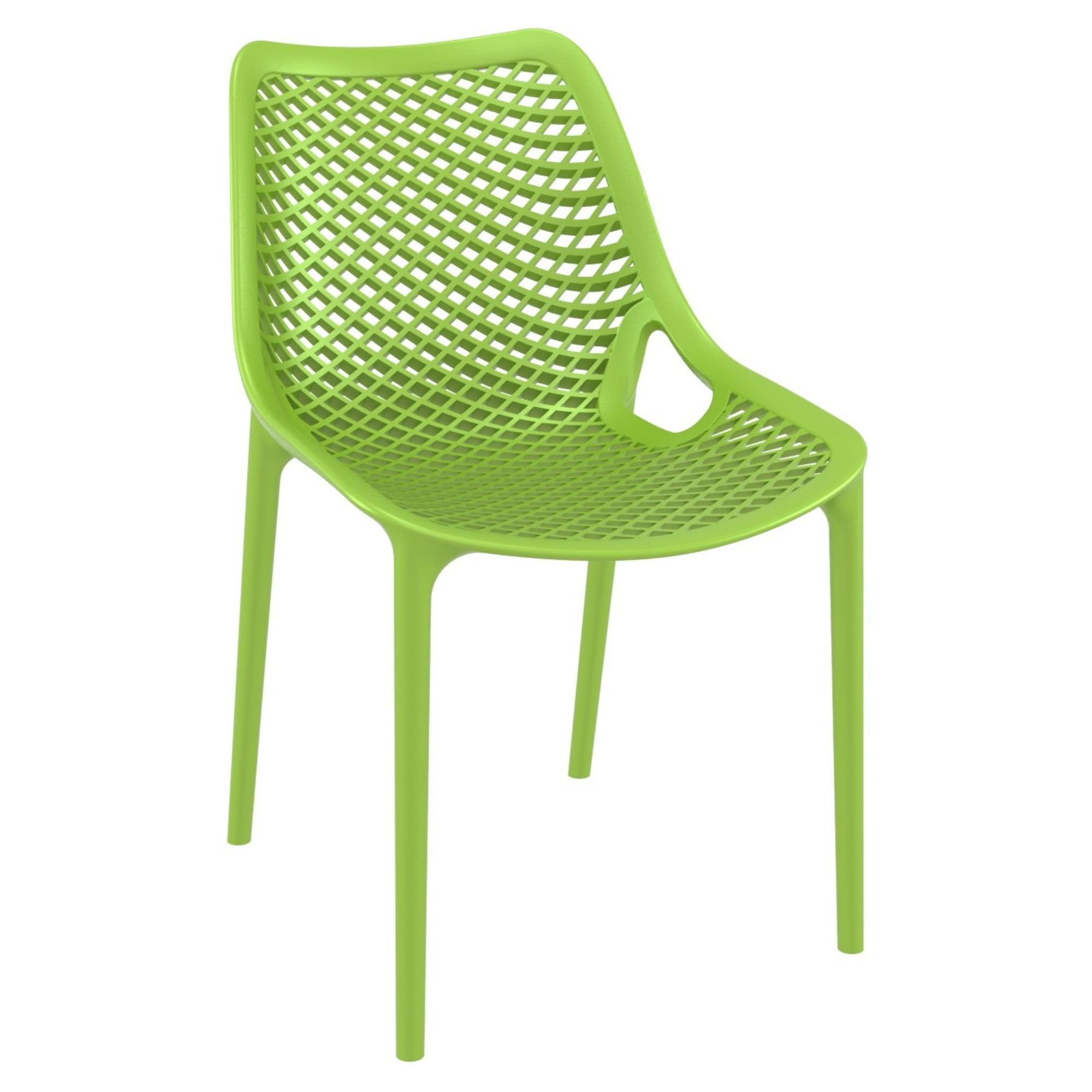 32.25" Tropical Green Stackable Resin Outdoor Dining Chair