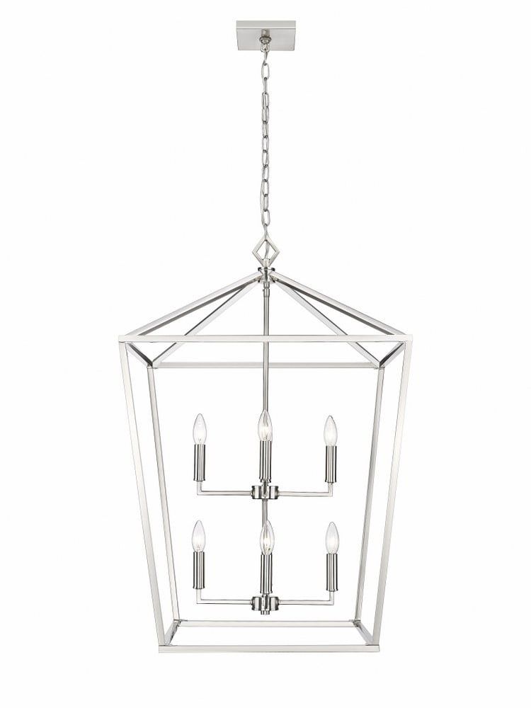 Elegant Satin Nickel 8-Light Pendant for Refined Interiors