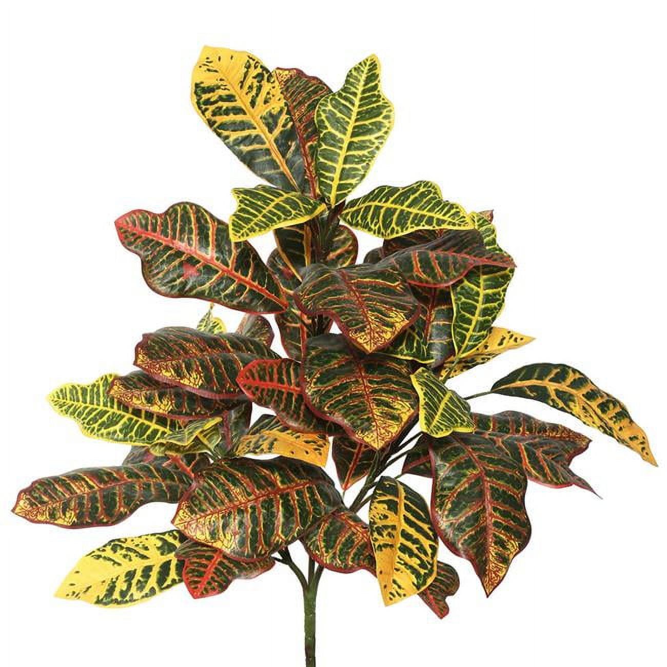 Vibrant 34" Green and Orange Artificial Croton Plant