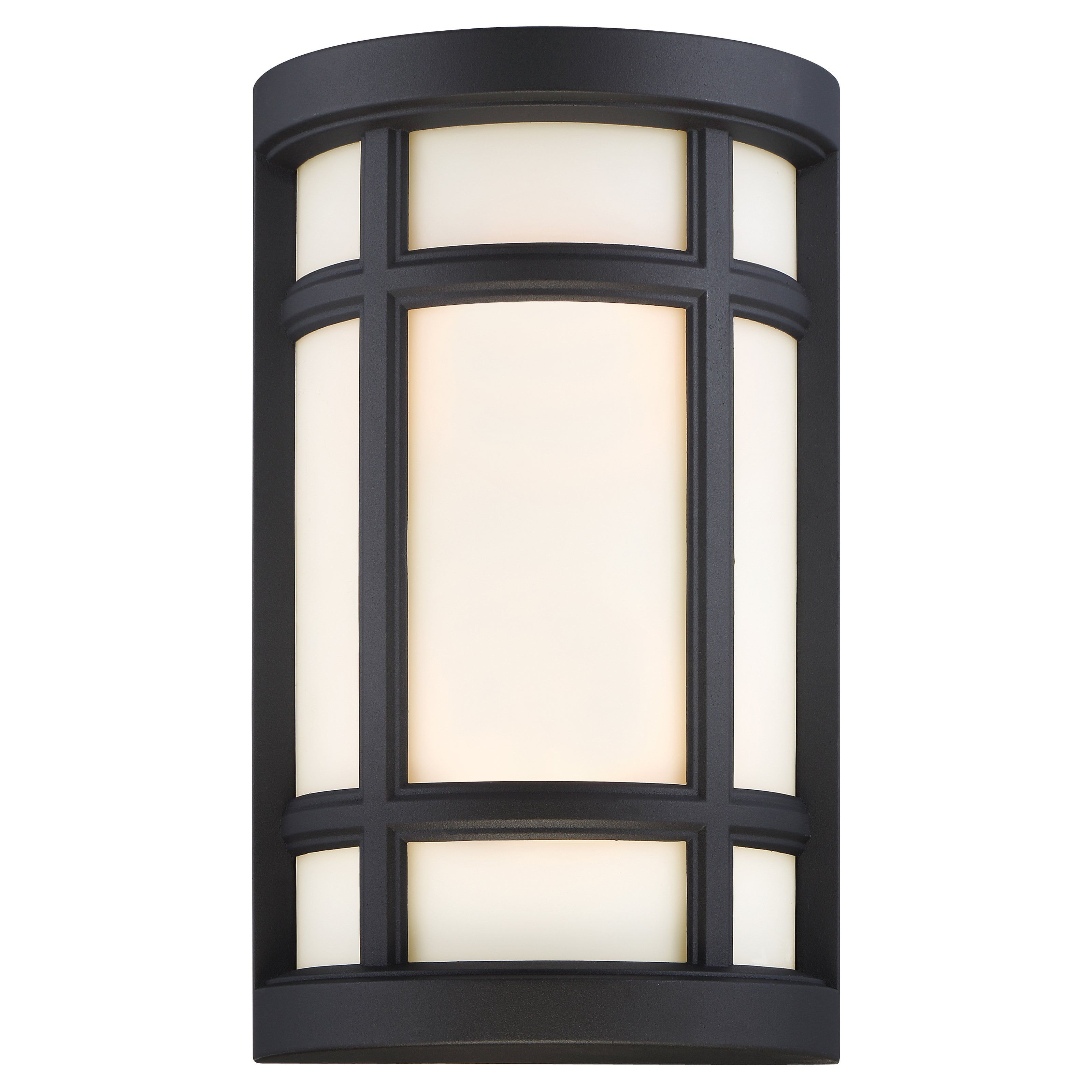 Matte Black Opal Glass 13" Wall Sconce