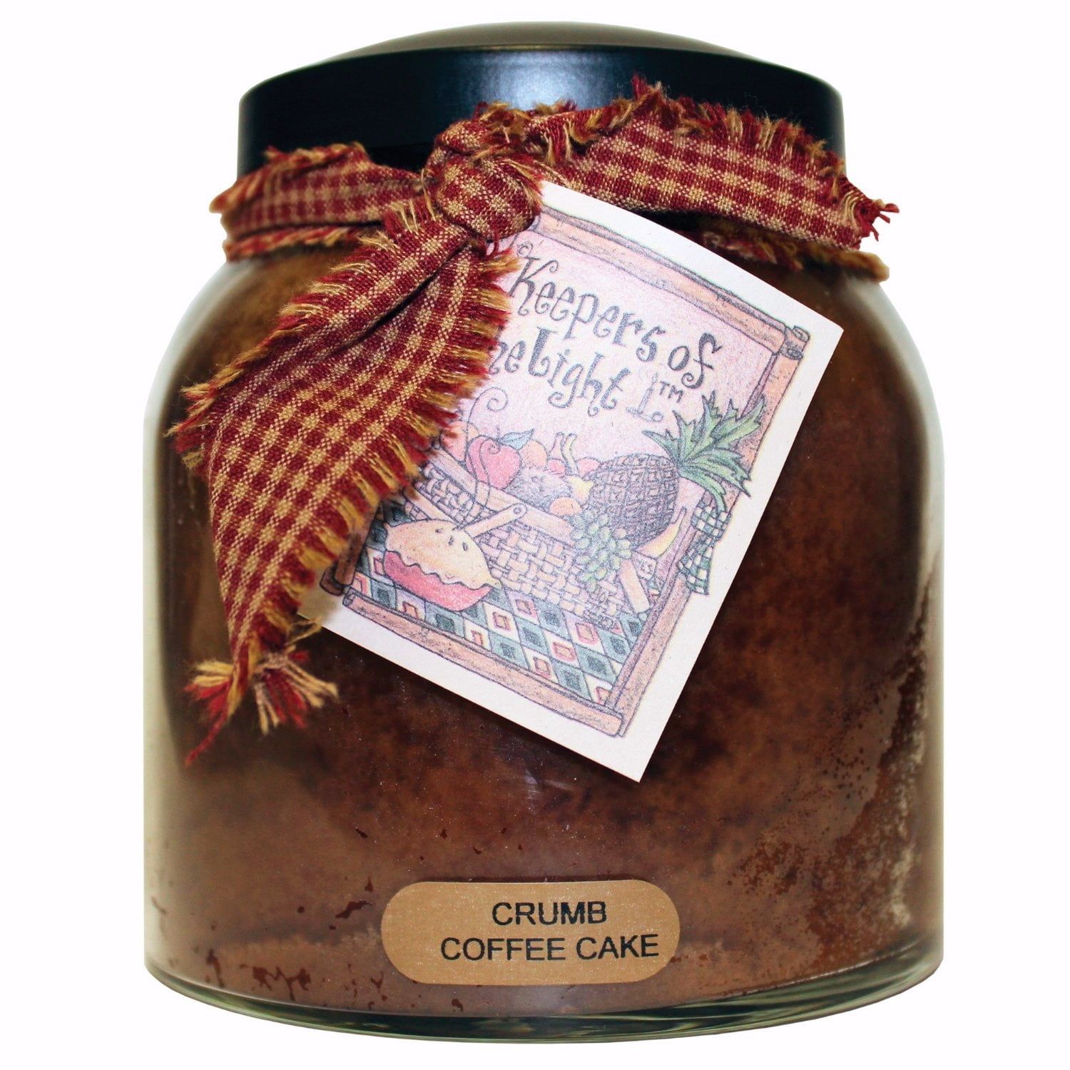 Crumb Coffee Cake 34oz Glass Jar Candle with Lid