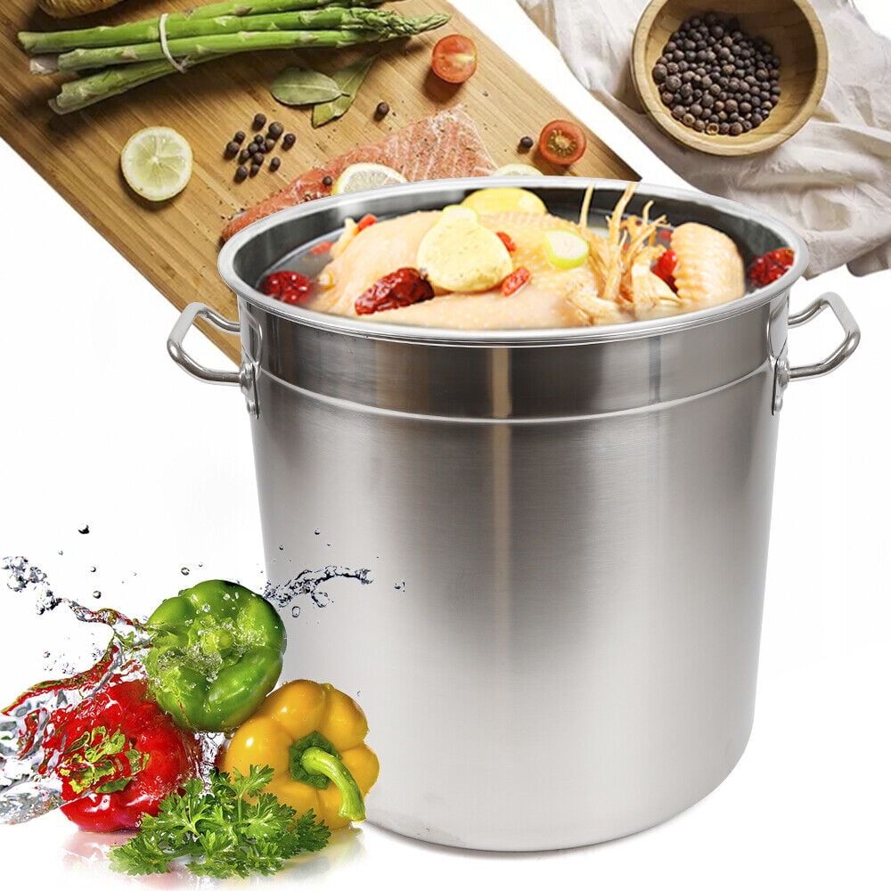 Large Stainless Steel 35L Stock Pot with Lid