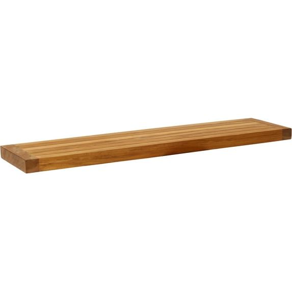 36" Teak Brown Floating Wall Shelf