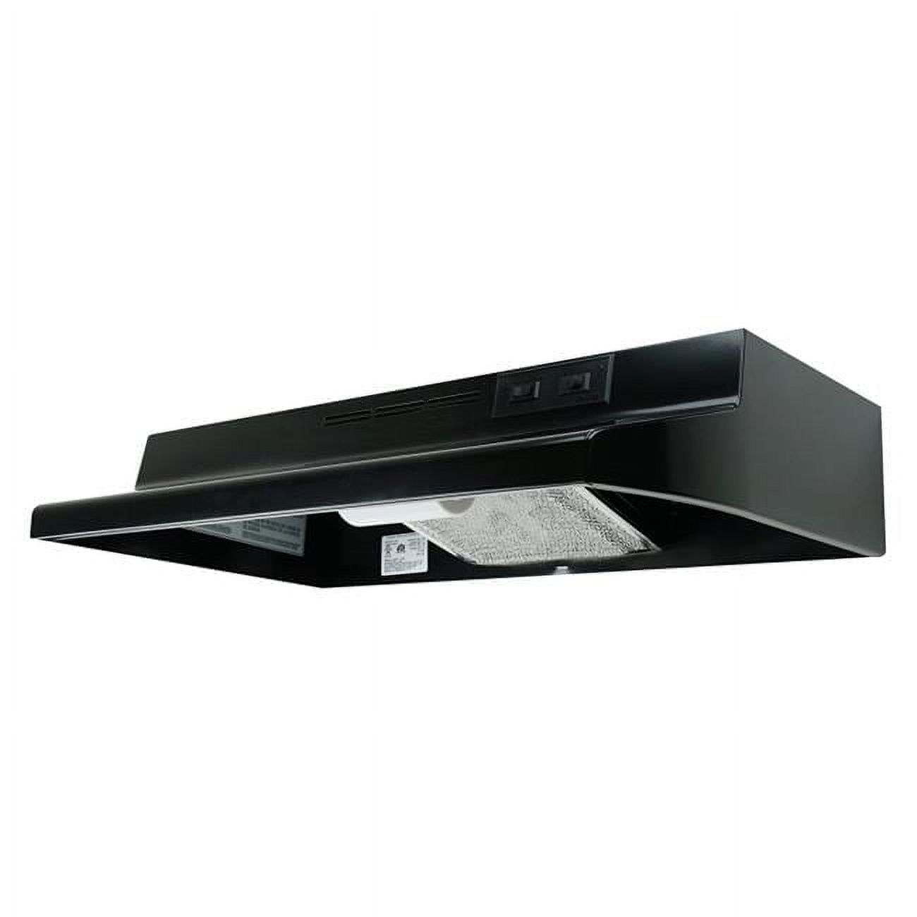 36-Inch Black Convertible Under Cabinet Range Hood