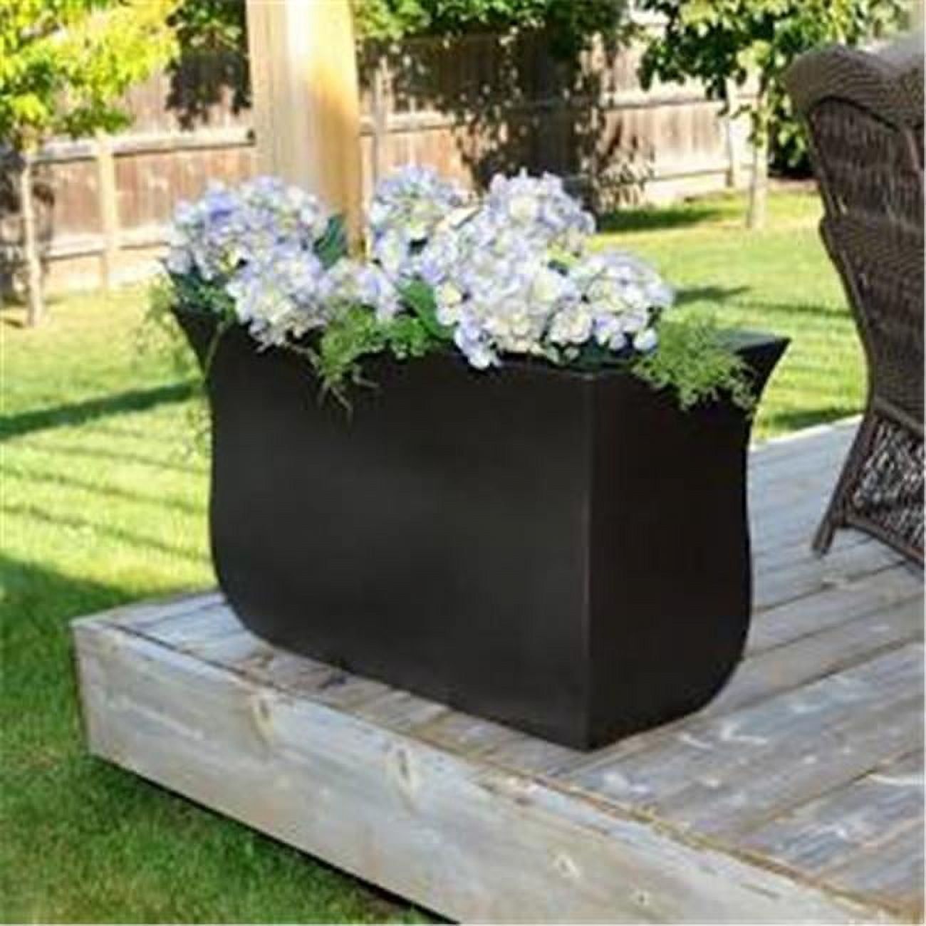 Valencia Espresso 36" Long Polyethylene Outdoor Planter