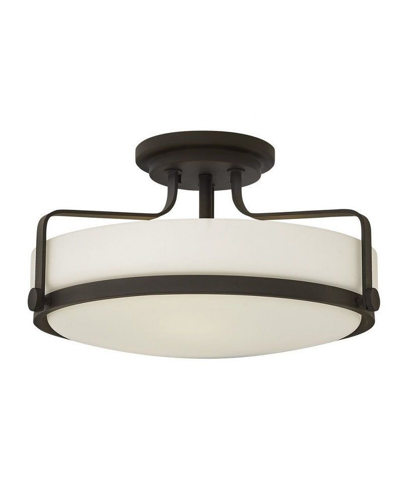 Harper Transitional 3-Light Globe Semi-Flush Mount in Oil Rubbed Bronze