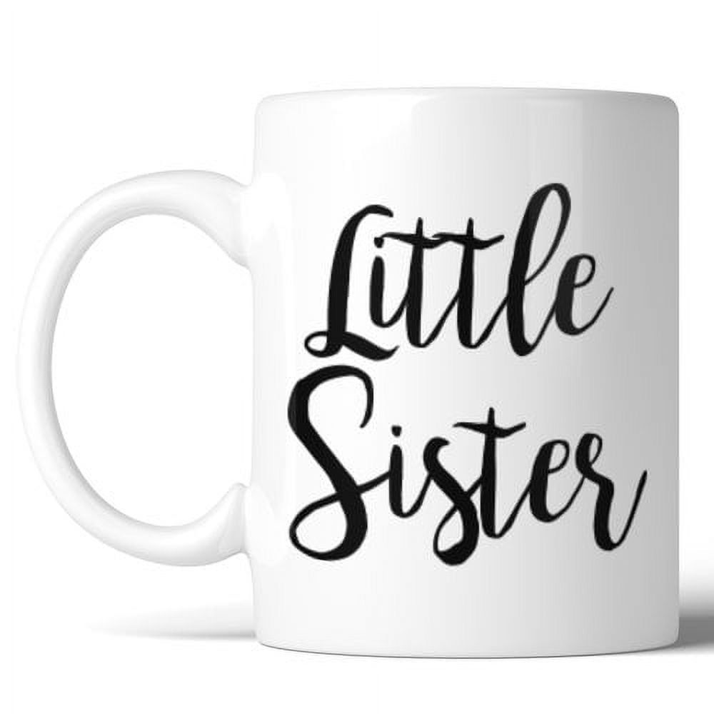 White Ceramic Little Sister Coffee Mug