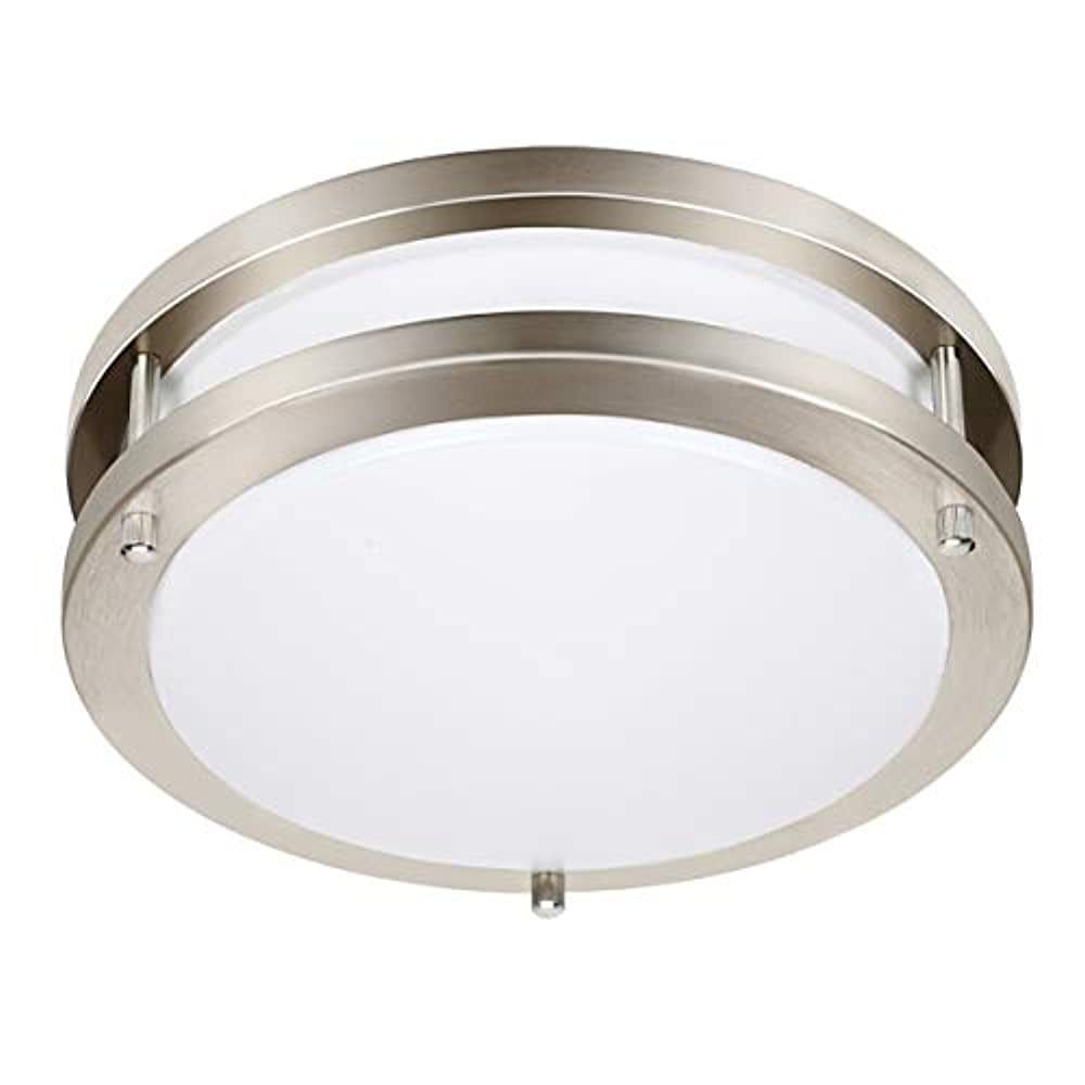 13" Brushed Nickel LED Flush Mount Ceiling Light