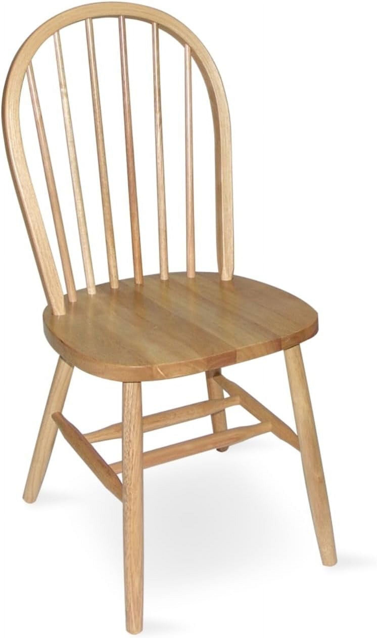 Natural High Back Windsor Wood Side Chair