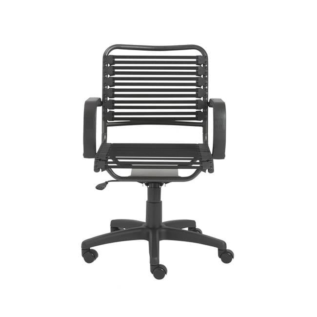 Black Metal Mid Back Bungee Office Chair