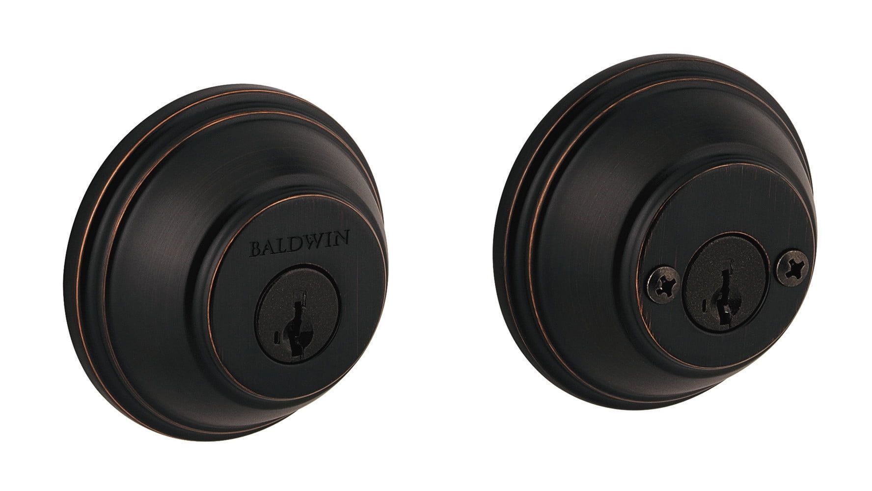 Venetian Bronze Double Cylinder Round Deadbolt Lock