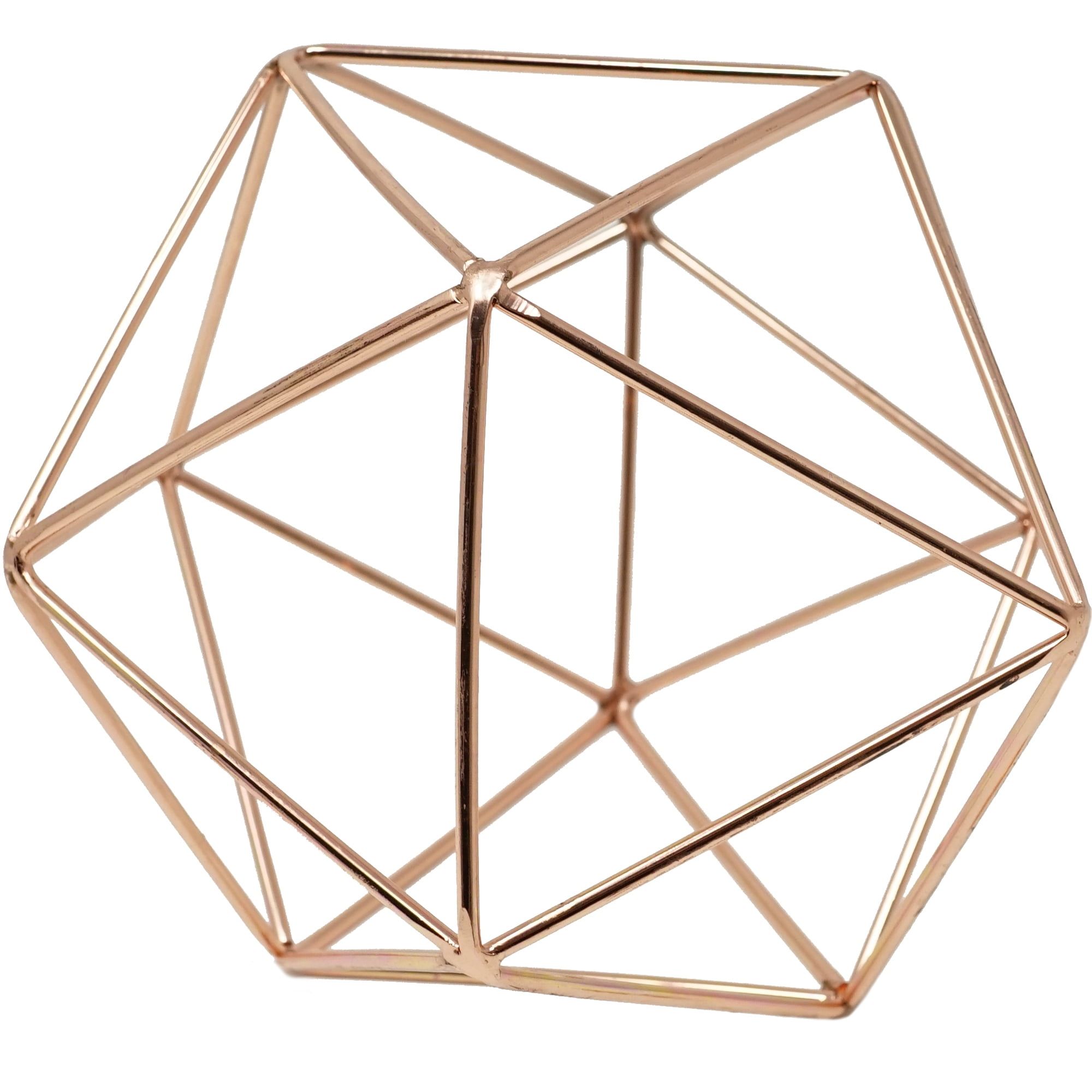 Rose Gold 6-Inch Geometric Hanging Ornament