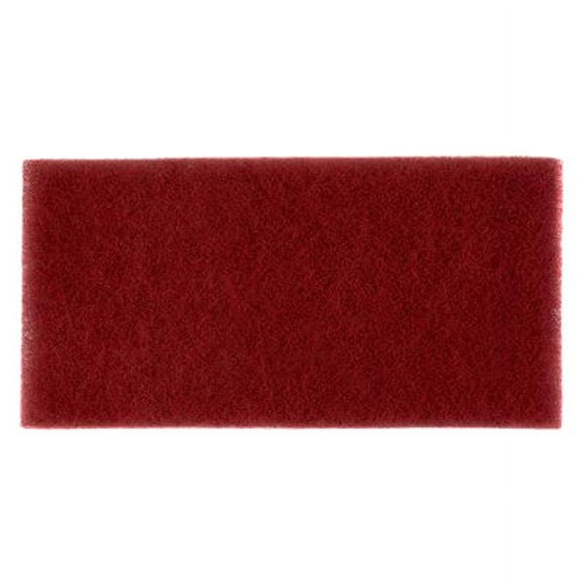 Scotch-Brite Maroon Non-Woven Aluminum Oxide Hand Pad 9" x 4.5"