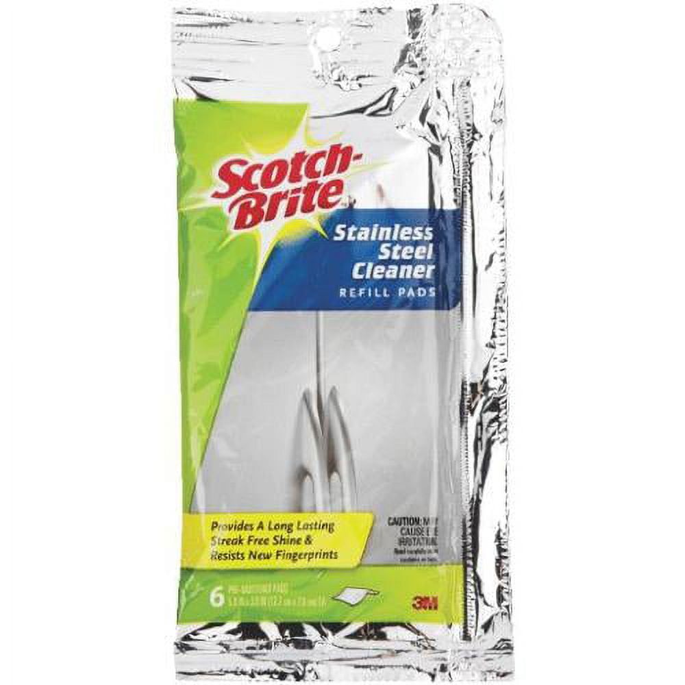 Scotch-Brite Stainless Steel Cleaner Refill Pads, 6-Pack