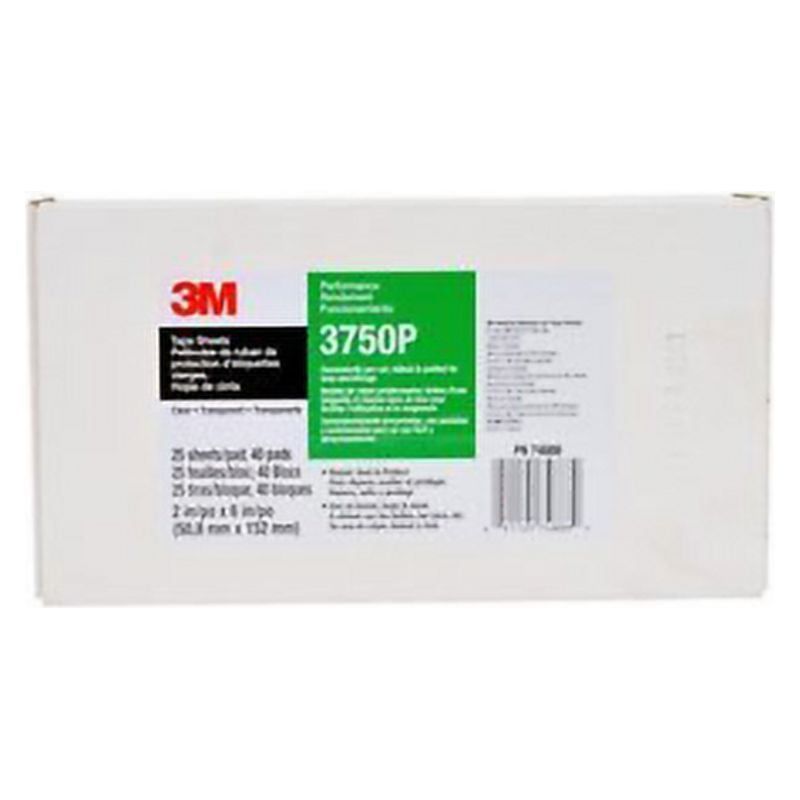 3M Clear Polypropylene Tape Sheets, 2 in x 6 in