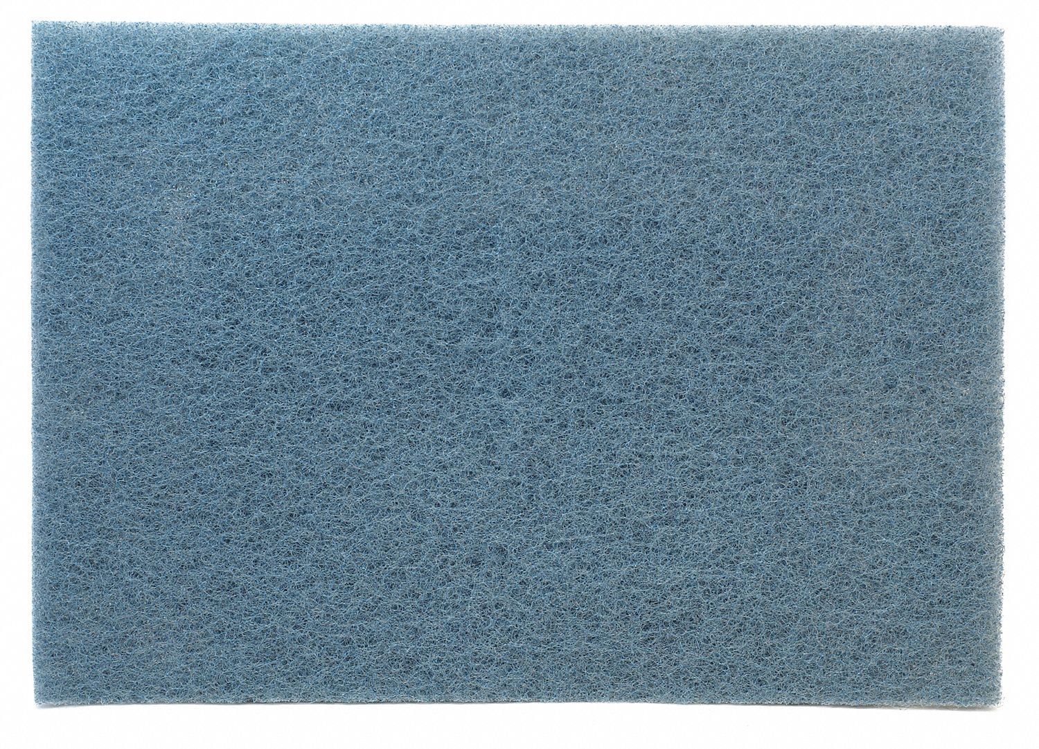 Blue Rectangular Heavy-Duty Scrubbing Floor Pad 14" x 20"