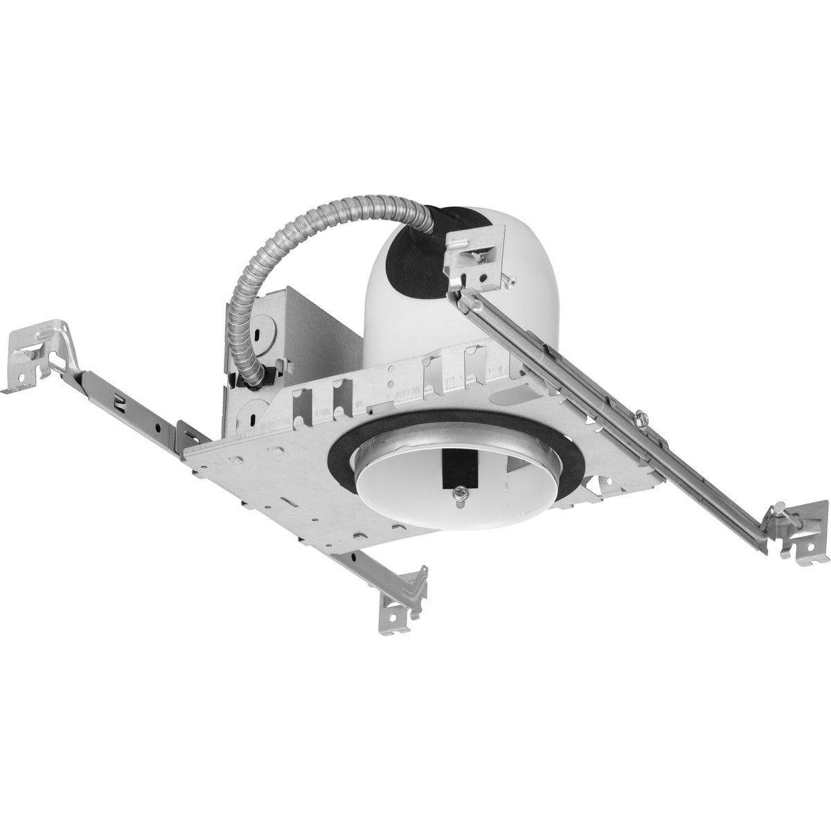 4" Gray Steel Air-Tight New Construction Recessed Housing