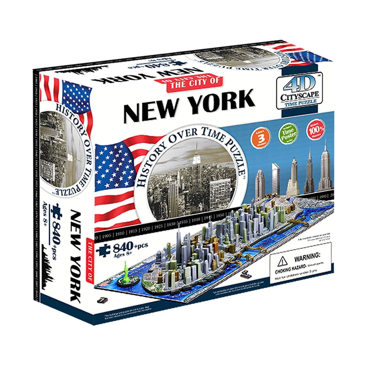 4D New York City Skyline Time Puzzle with 840 Pieces