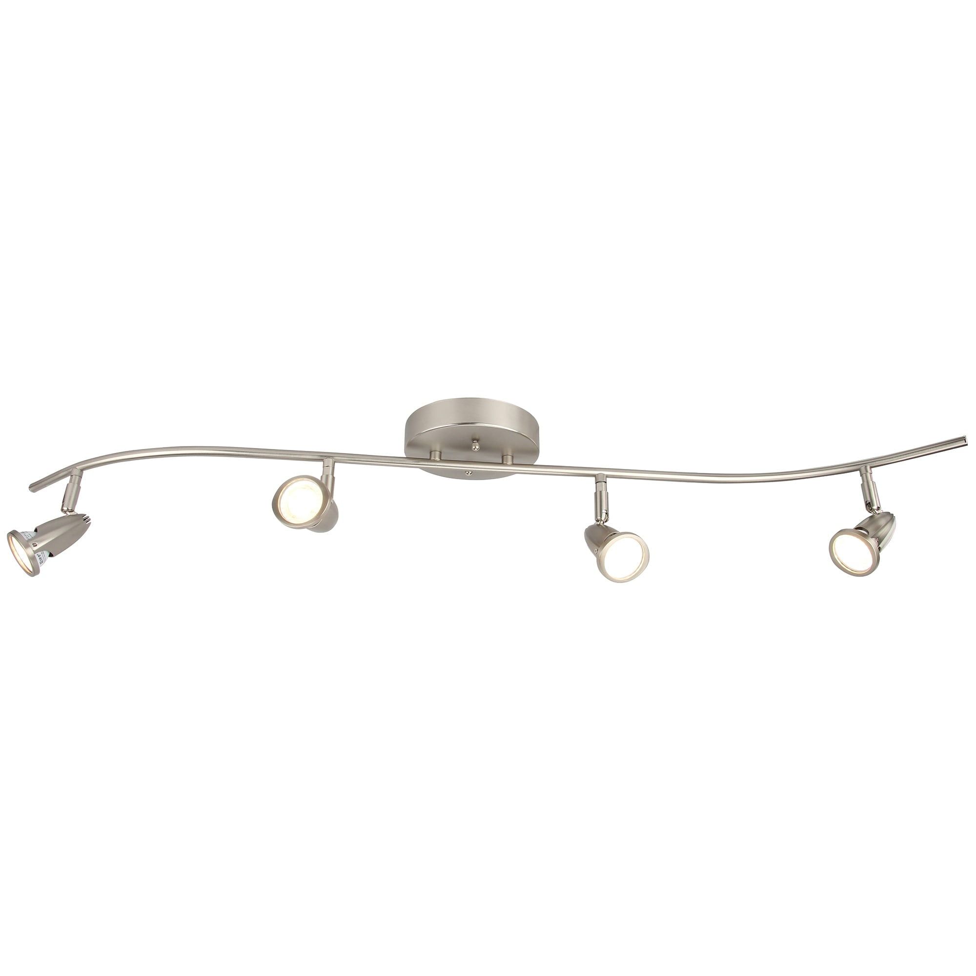 Brushed Nickel 4-Light LED Flush Mount Ceiling Fixture