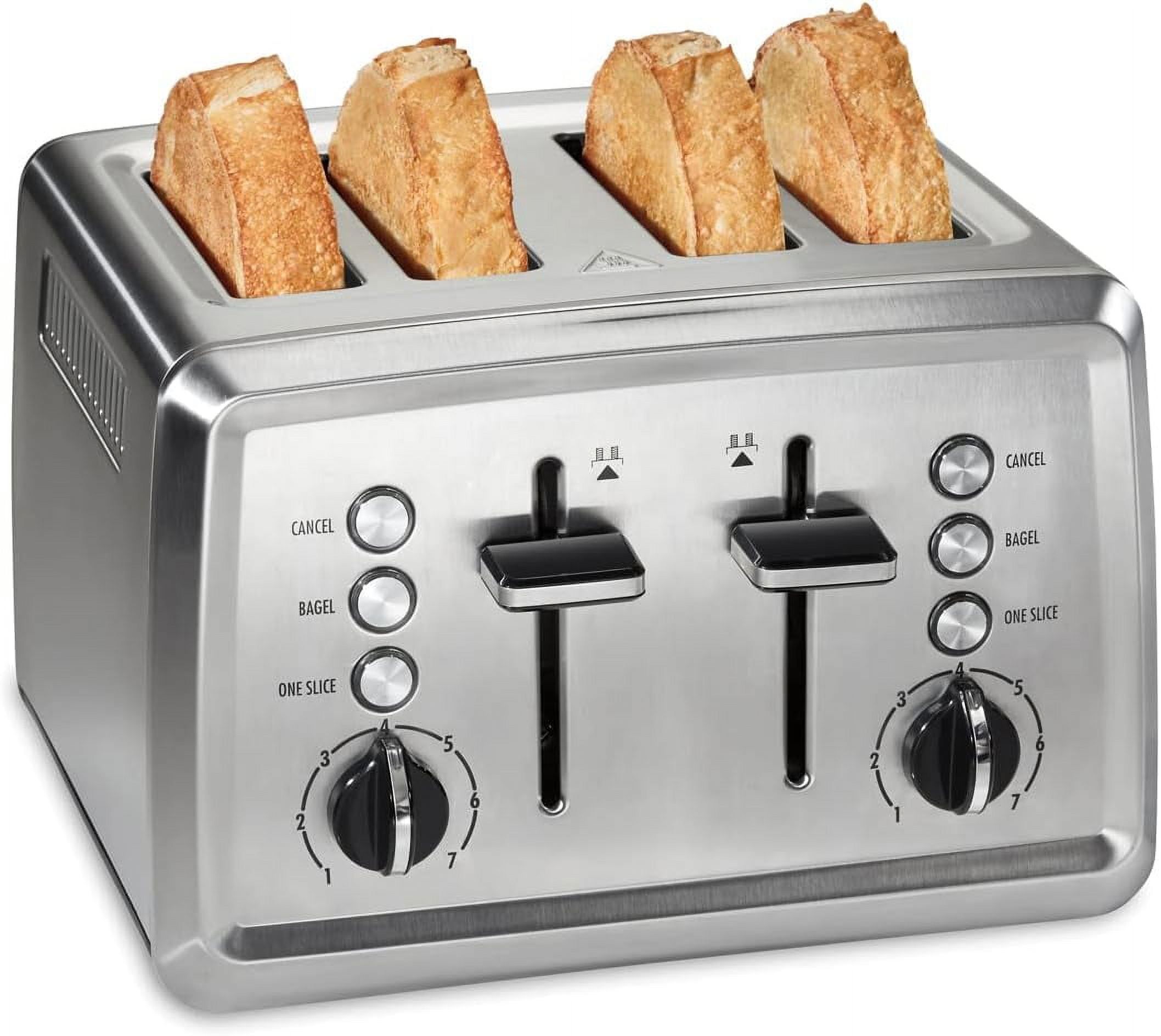 Stainless Steel 4-Slice Toaster with Extra-Wide Slots