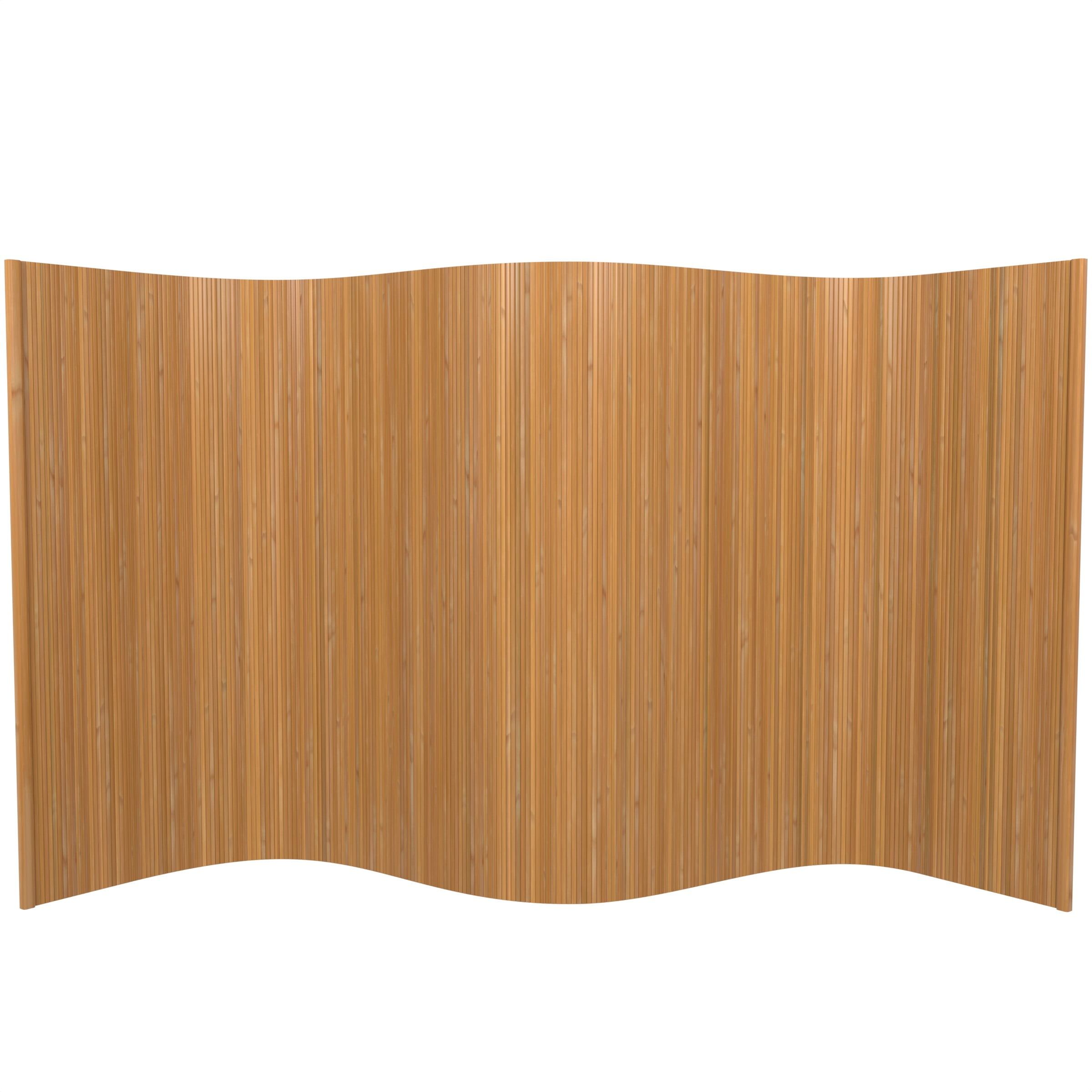 Natural Bamboo Folding Wave Screen Room Divider