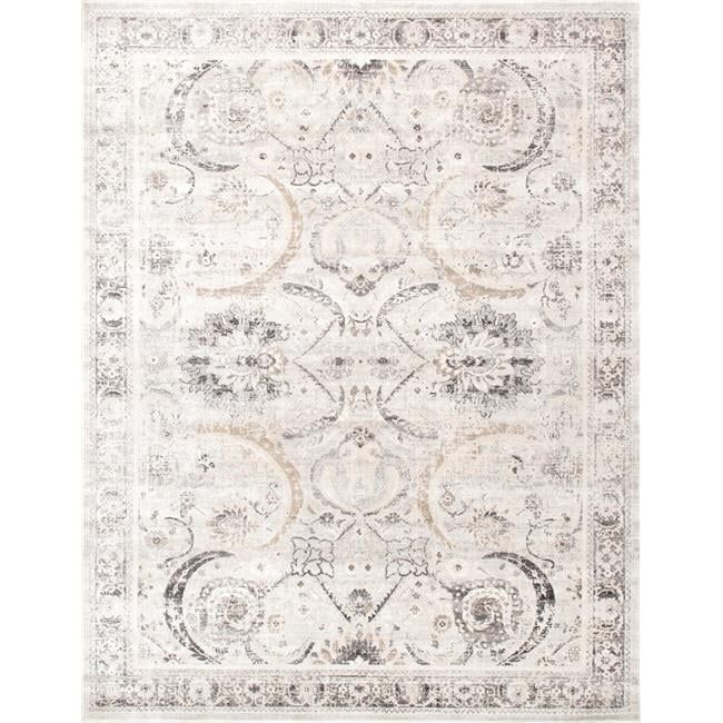 Ivory Elegance 4' x 6' Synthetic Rectangular Area Rug