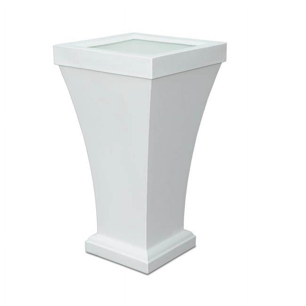 Bordeaux 40" Tall White Polyethylene Indoor/Outdoor Planter