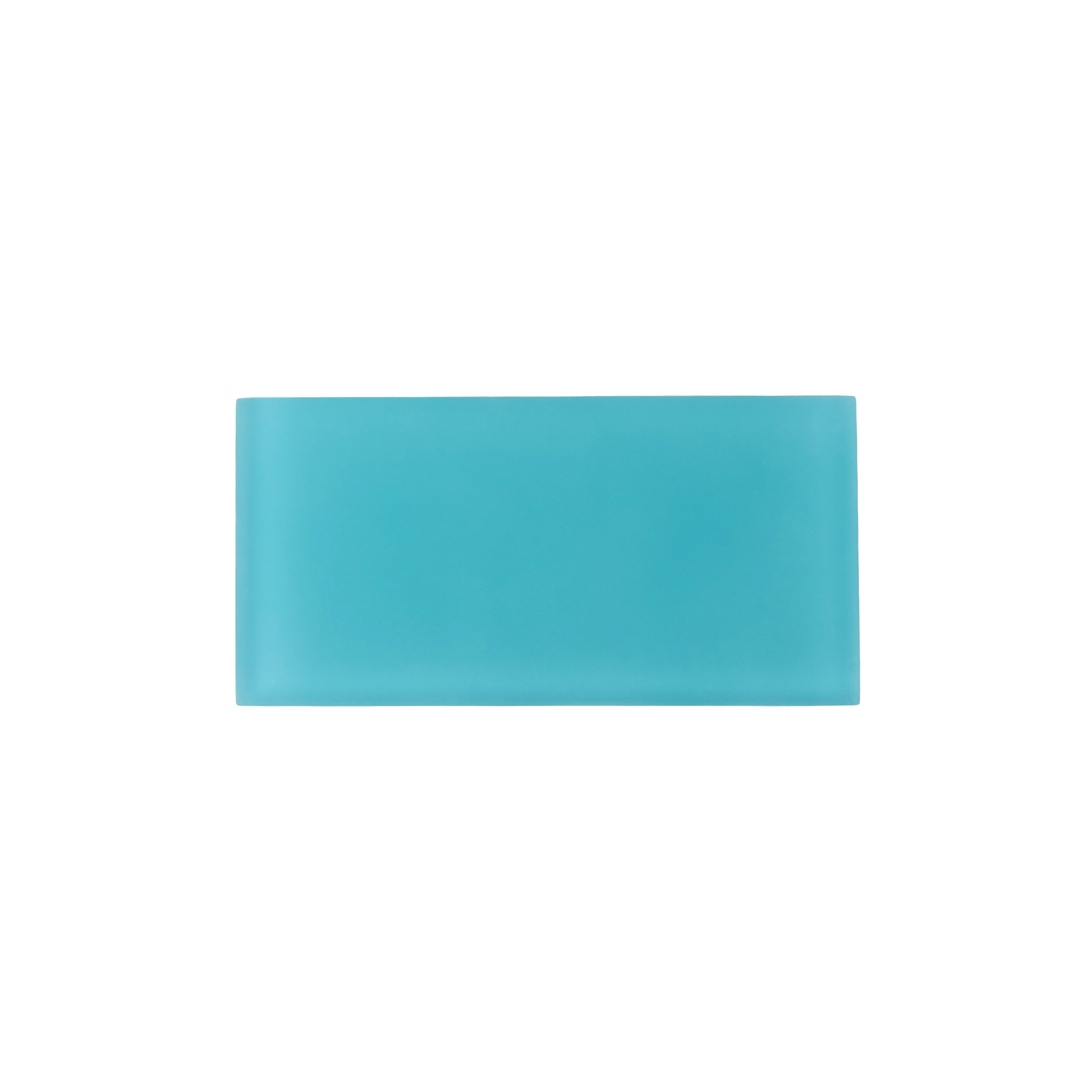 Sky Blue Matte Glass Subway Wall Tile 3x6 Inch