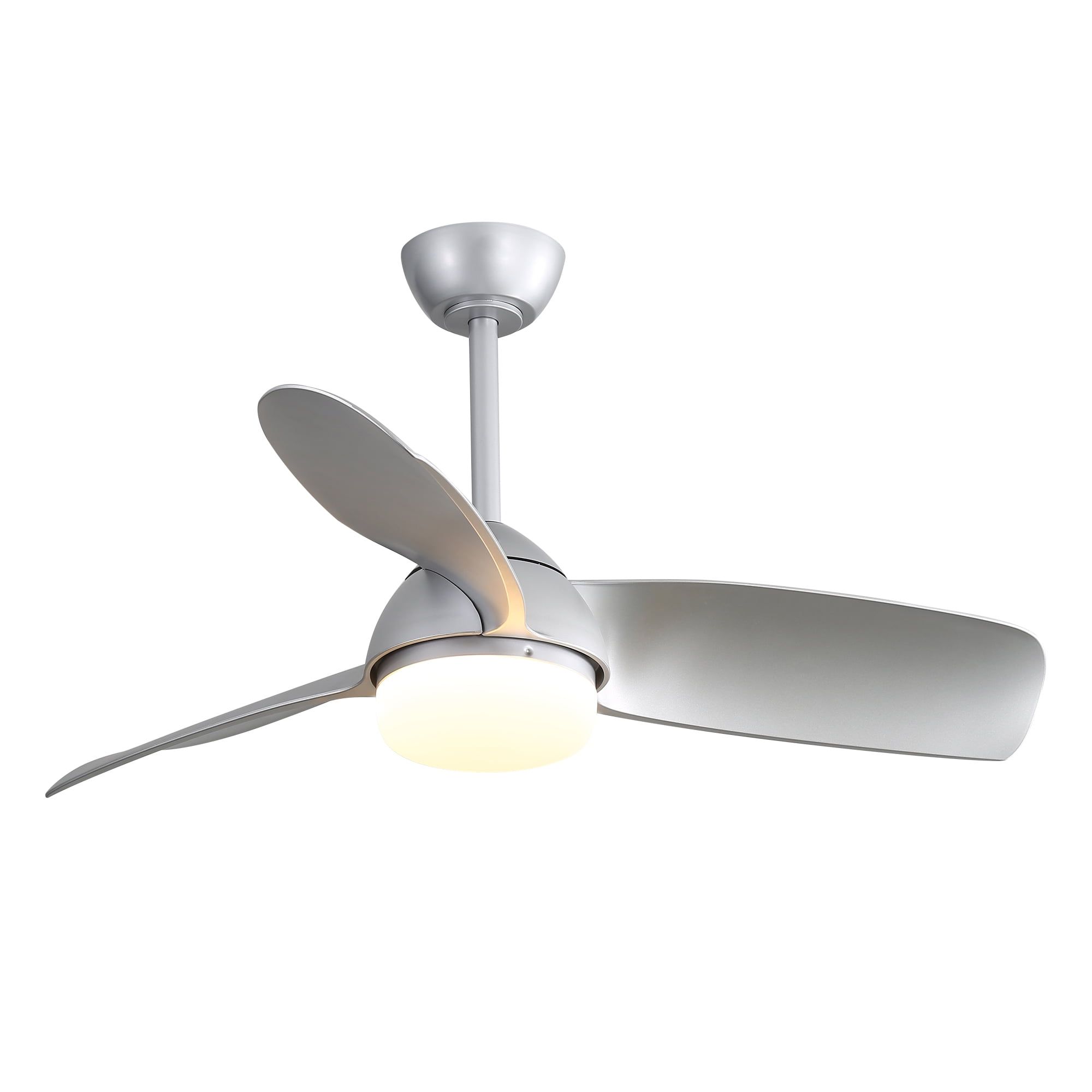 42 Inch Nickel Ceiling Fan with LED Light and Remote