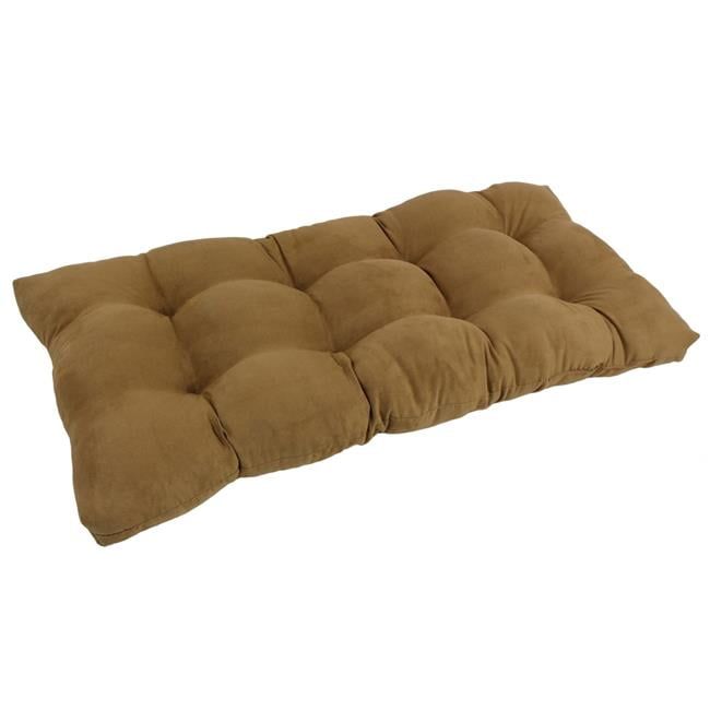 Camel Microsuede Tufted Loveseat Cushion, 42 x 19 in