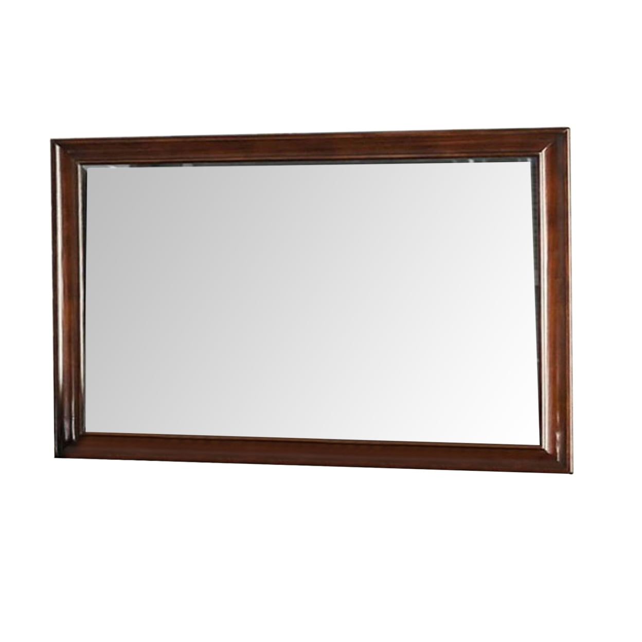 Oak Brown 44" Rectangular Wood Frame Dresser Mirror