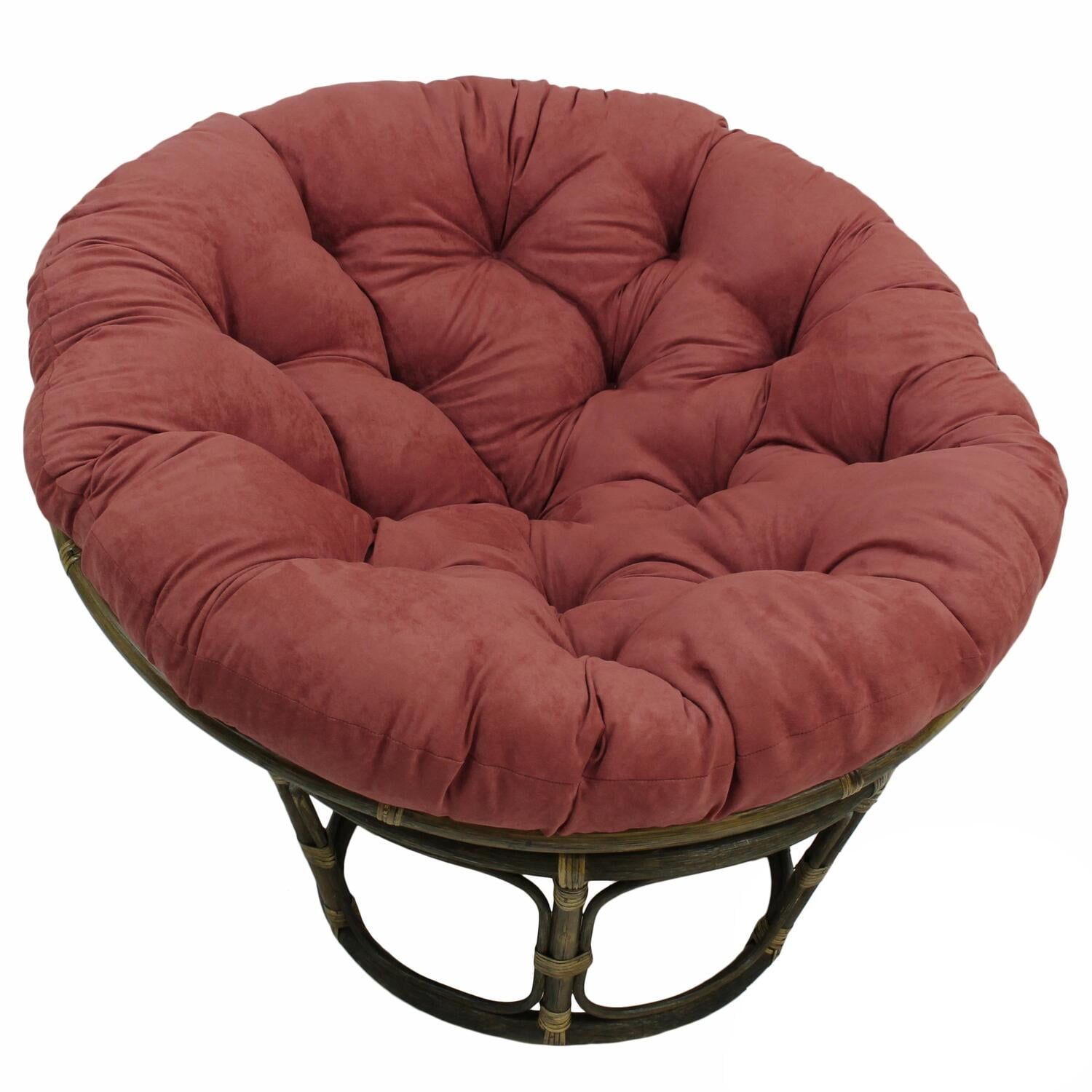 44-Inch Wine Red Micro Suede Papasan Cushion