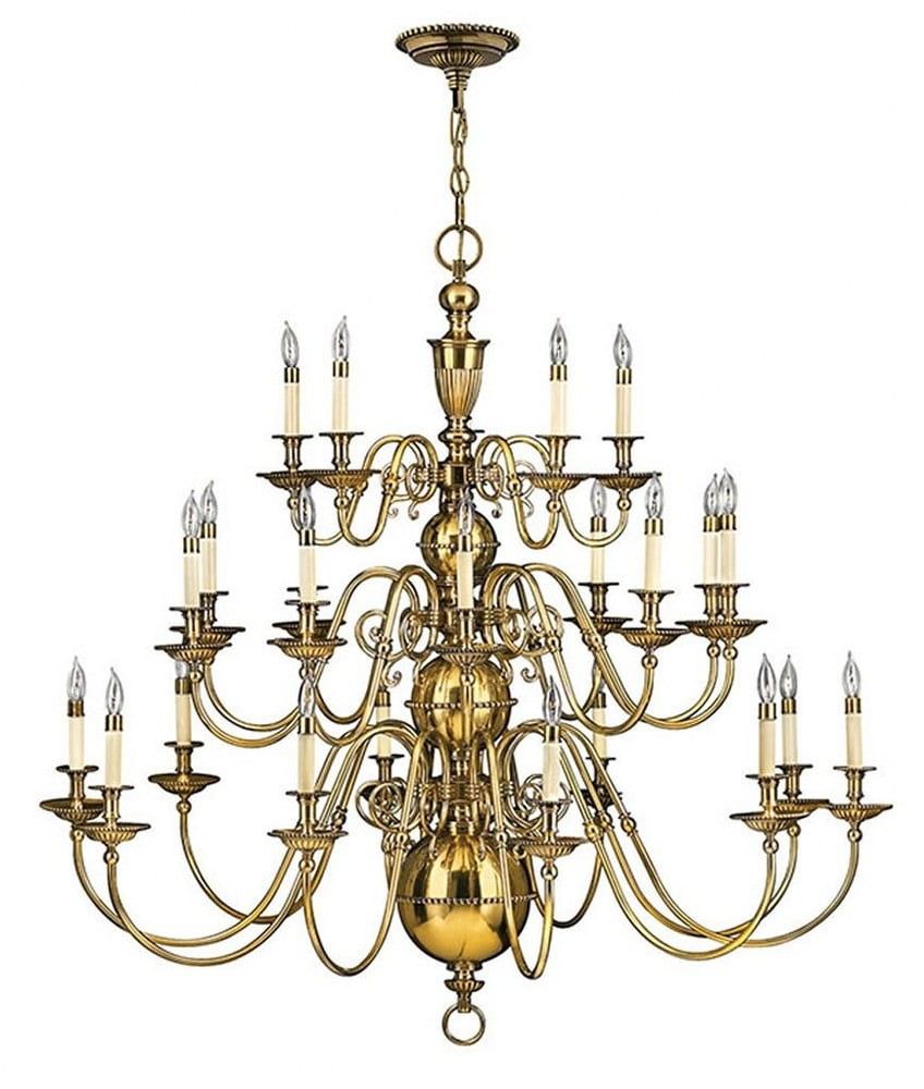 Cambridge Classic Burnished Brass Beaded 25-Light Chandelier