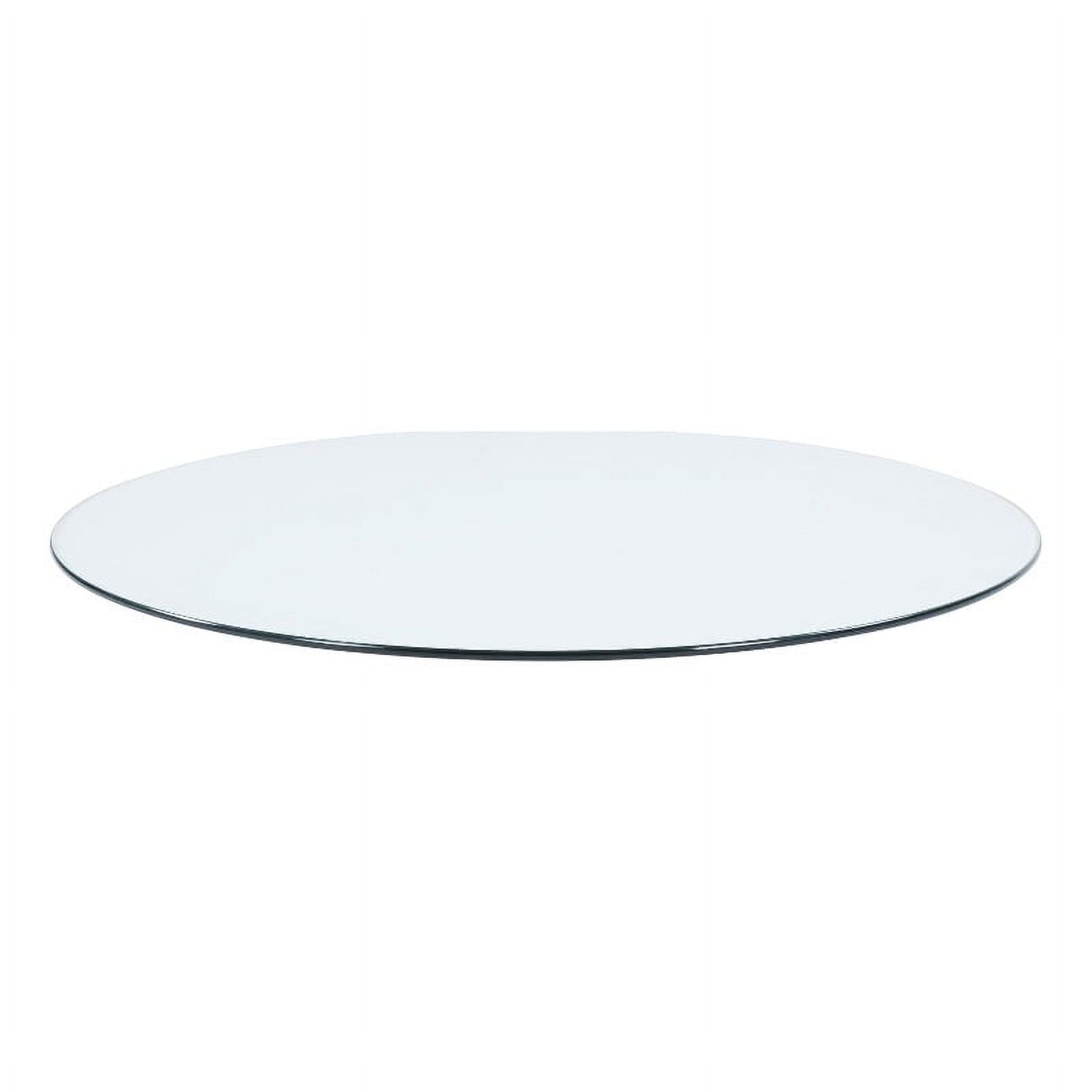 48" Clear Round Glass Table Top with Beveled Edge