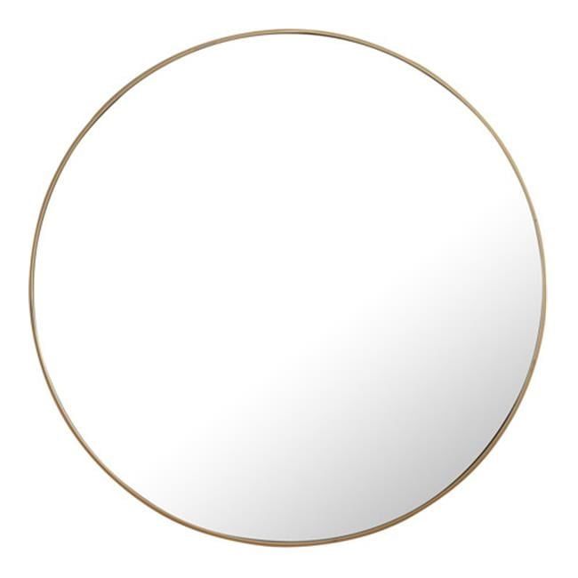 Contemporary 48" Gold Brass Finish Rectangular Bathroom Vanity Mirror