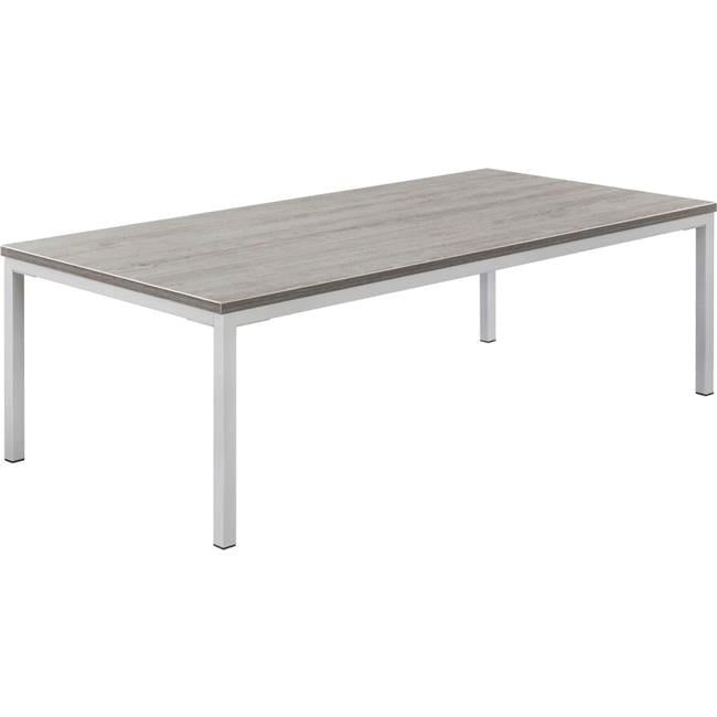 48 x 24 Gray Laminate Wood Coffee Table with Steel Frame