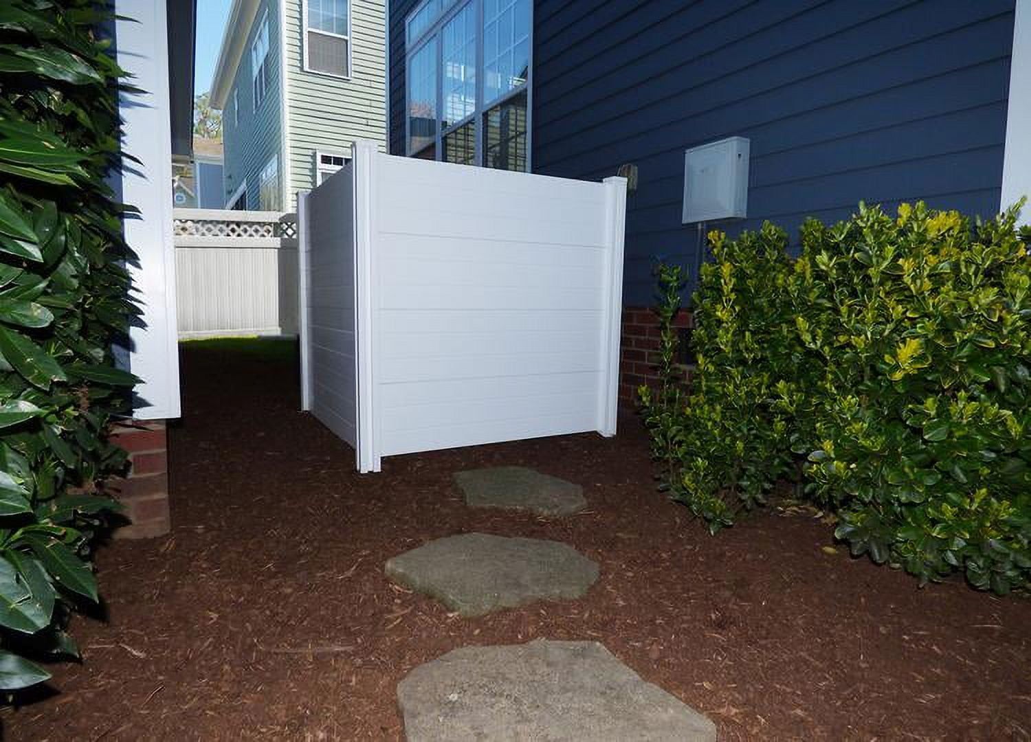 4ft x 4ft White Vinyl No-Dig Privacy Fence Panels