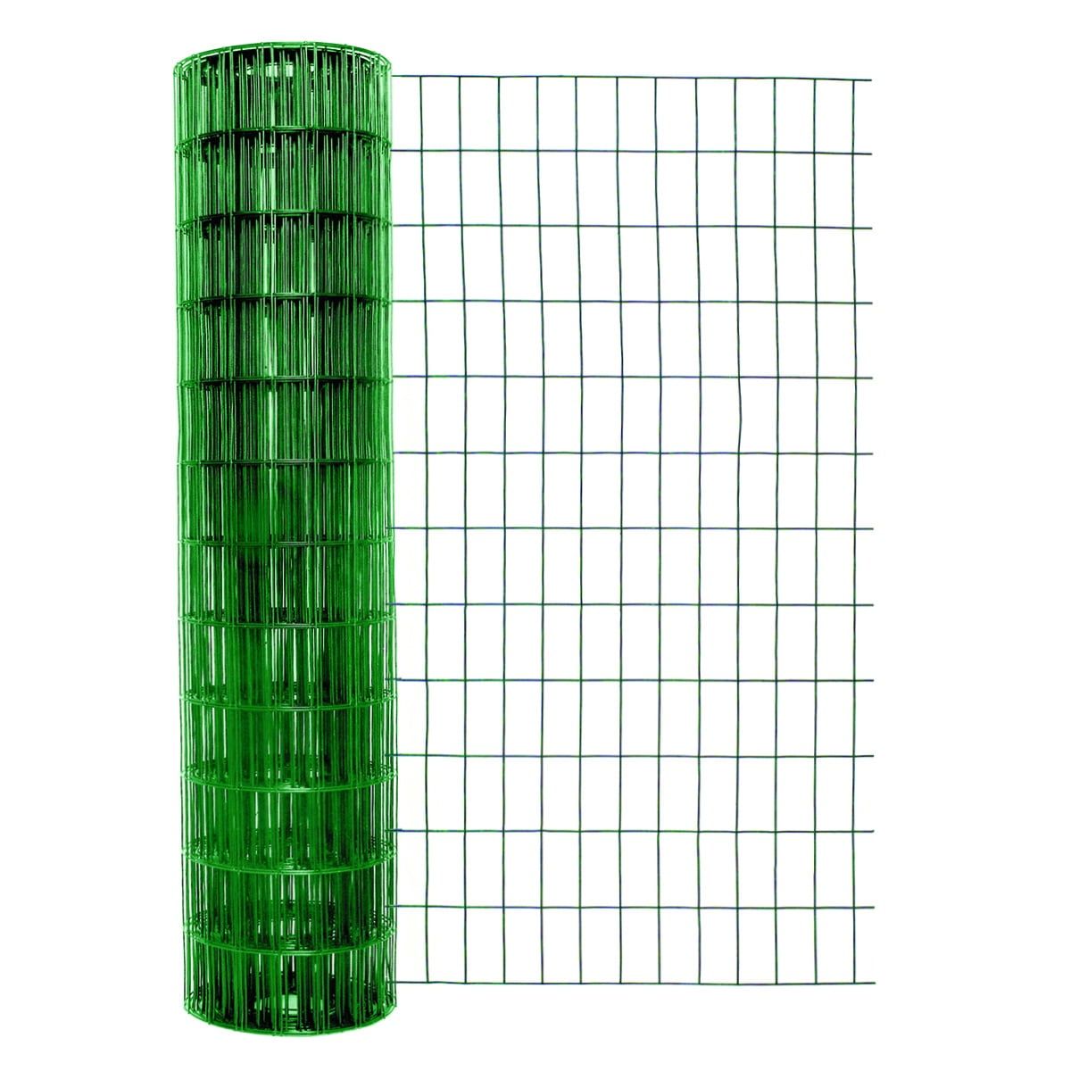 48-Inch Green Vinyl Coated Metal Garden Fence