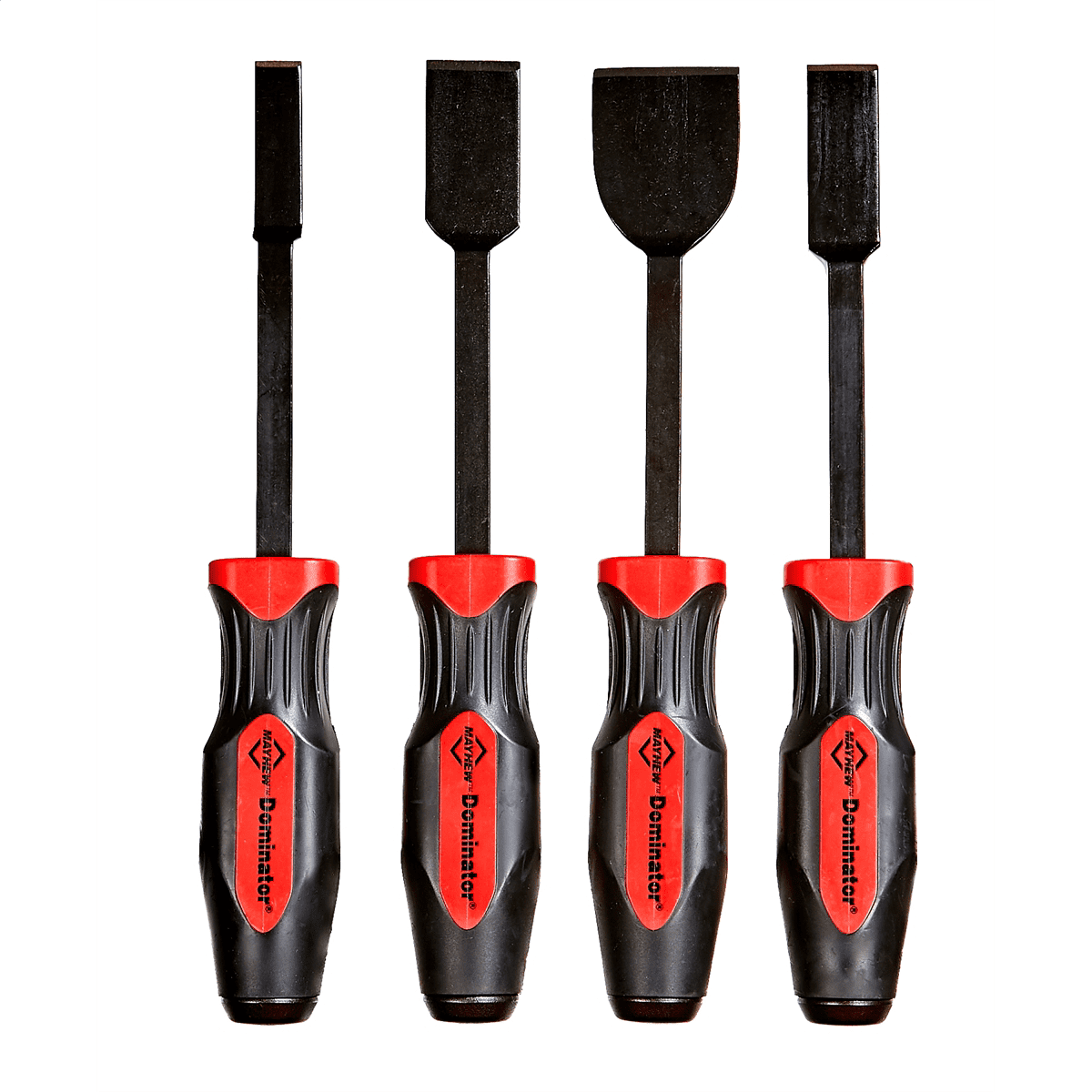 Mayhew Pro 4-Piece Carbon Steel Scraper Set with Ergonomic Handles