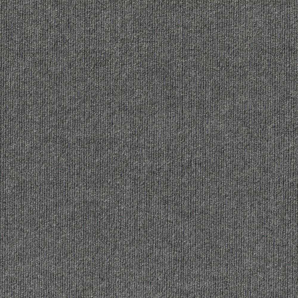 Sky Gray Ribbed 18" x 18" Self-Stick Carpet Tiles