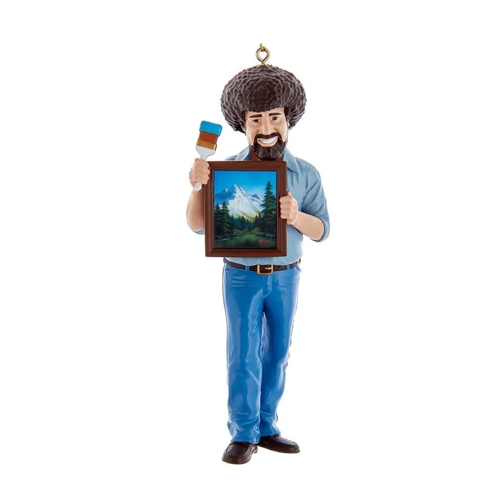 Bob Ross 5-Inch Plastic Painting Ornament with Frame