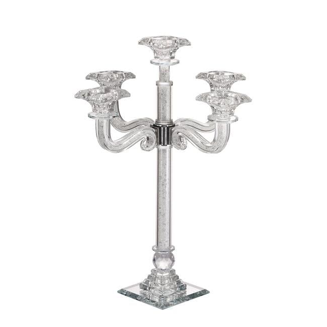 Clear Crystal 5-Branch Decorative Candelabra