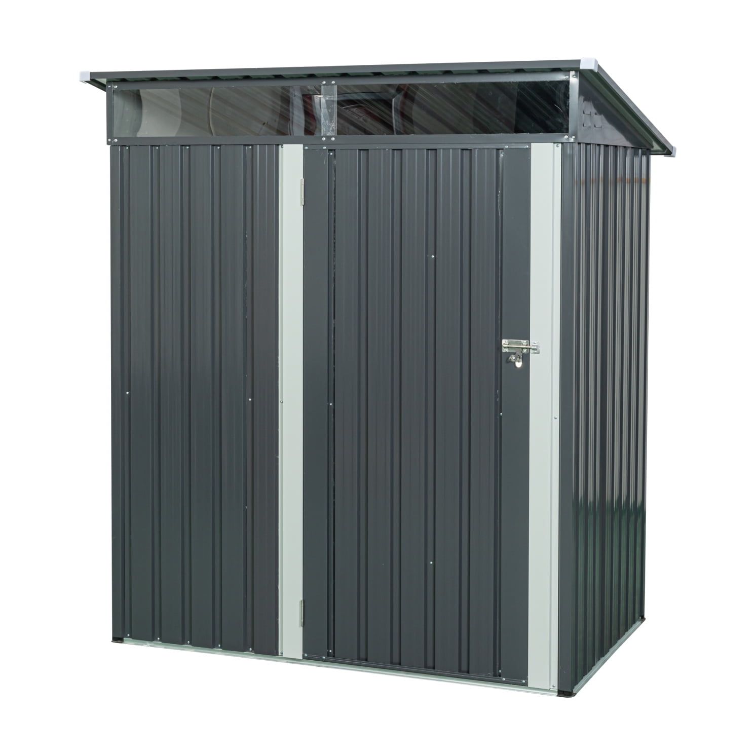 Gray 5FT x 3FT Aluminum and Plastic Storage Shed