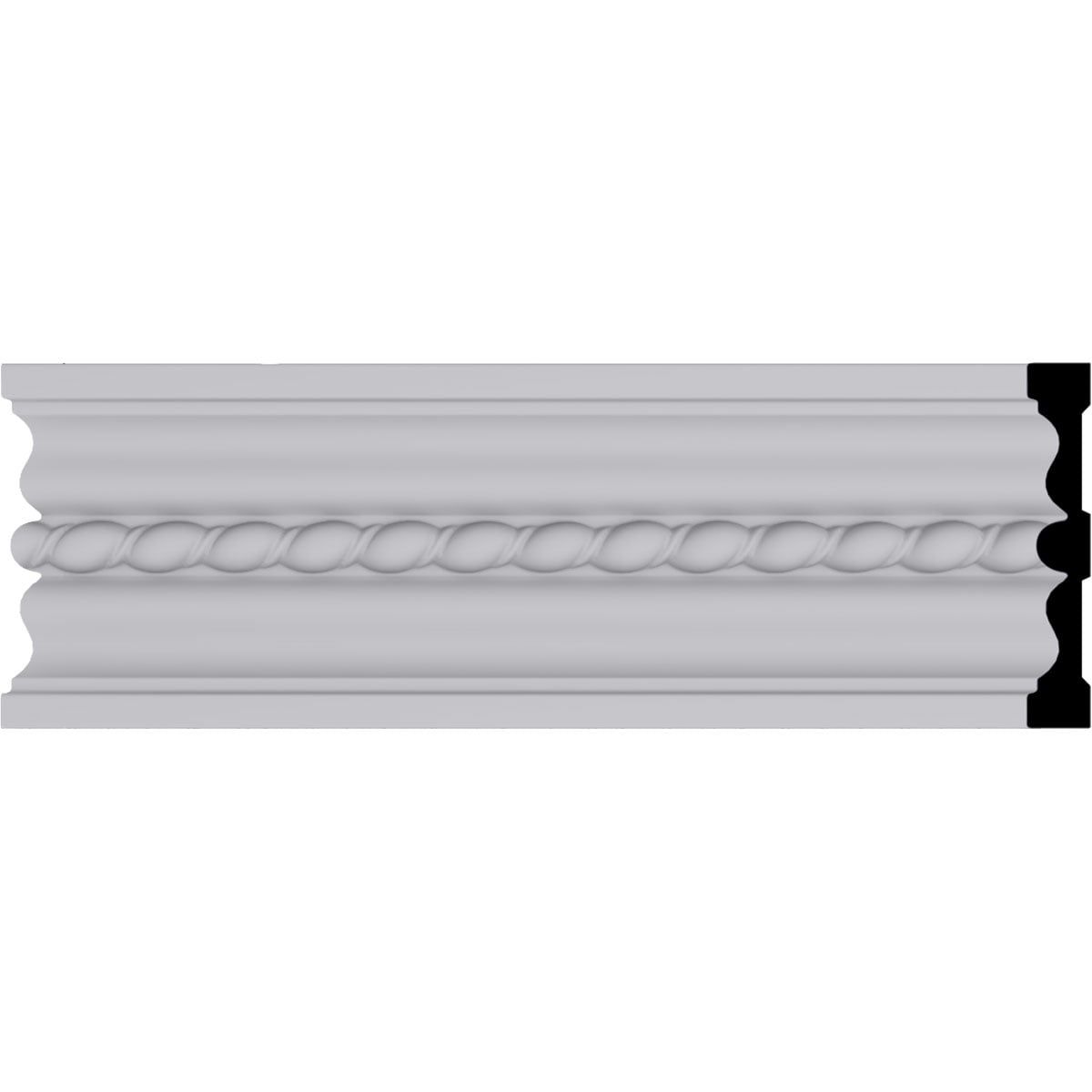 Primed Architectural Rope Crown Moulding 5" x 7/8" x 94-1/2"