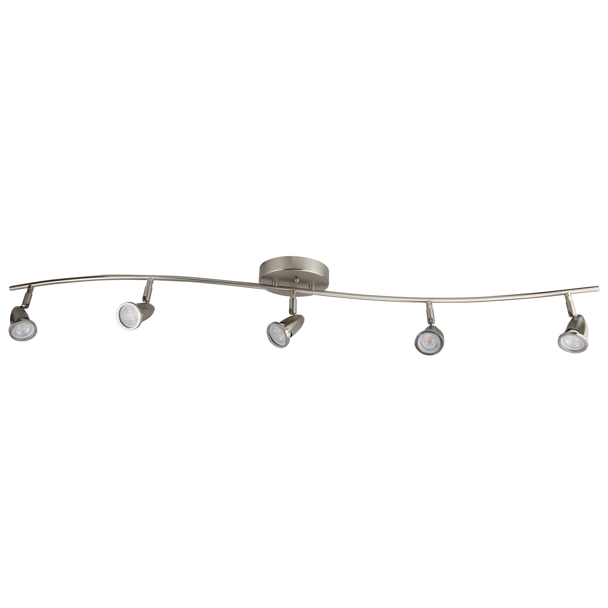 Brushed Nickel 52" LED Flush Mount Ceiling Light with Glass Shades