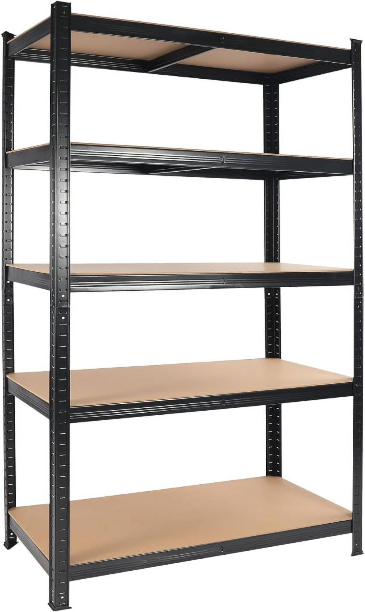 Black Heavy Duty 5-Tier Adjustable Metal Shelving Unit