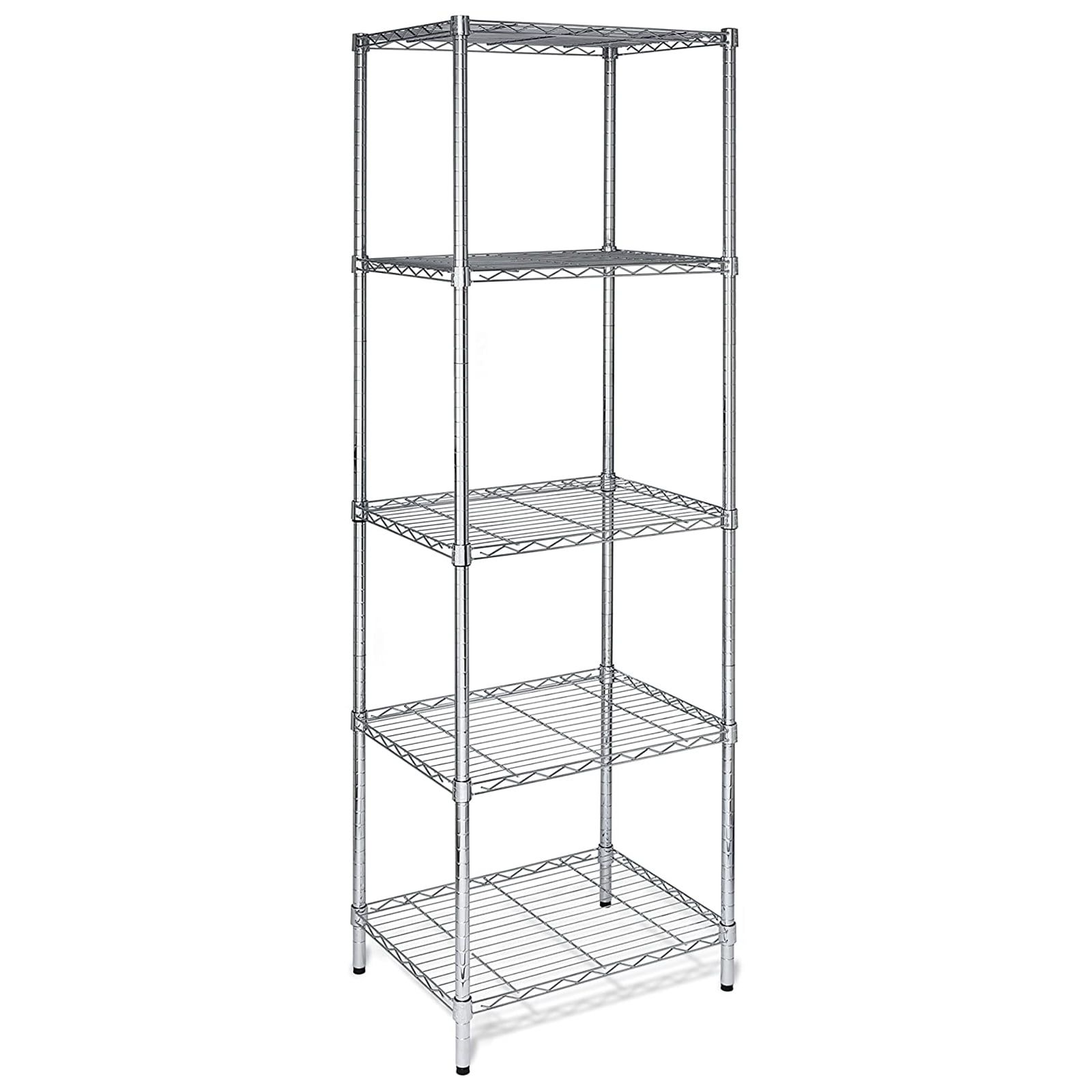 Welland 70.87" Chrome 5-Tier Metal Wire Shelf